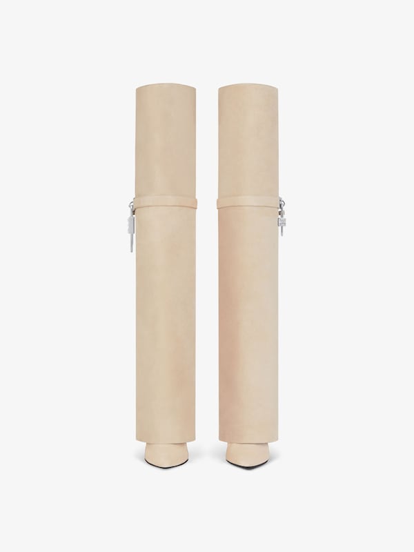 Givenchy Shark Lock Stiletto Over-the-knee Boots In Suede