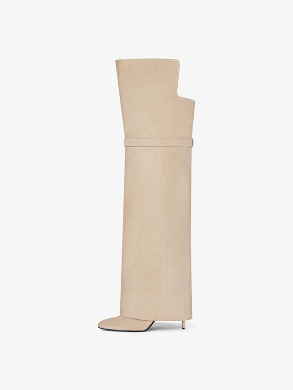 Givenchy Shark Lock Stiletto Over-the-knee Boots In Suede