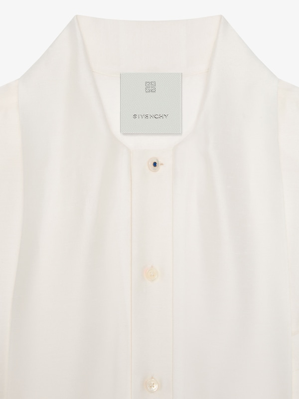 Givenchy Shirt In Silk Blend With Lavalliere And HG Embroidery