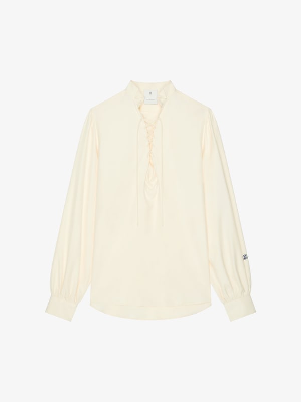 Givenchy Shirt In Silk With Laces With HG Embroidery