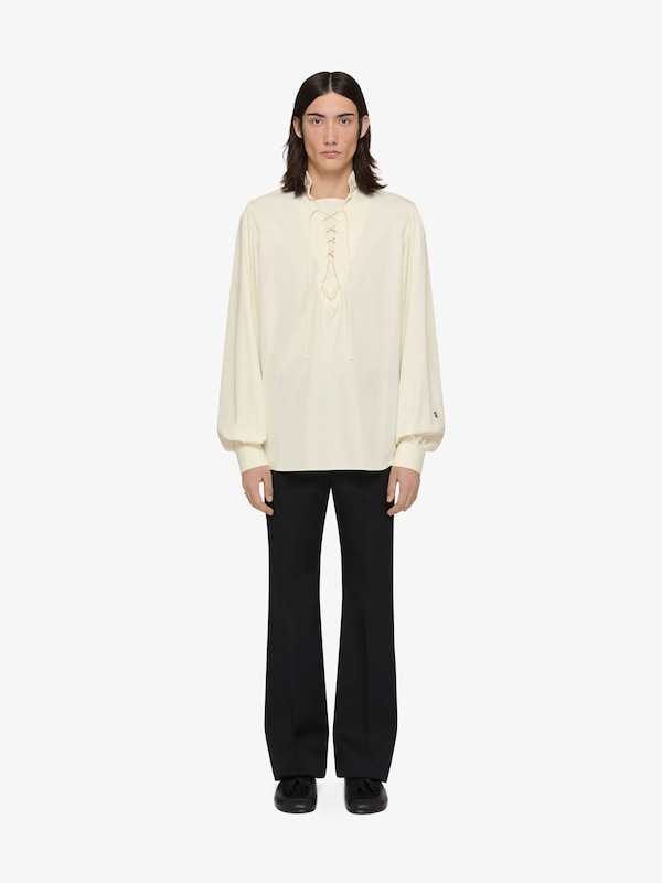 Givenchy Shirt in silk with laces with HG embroidery