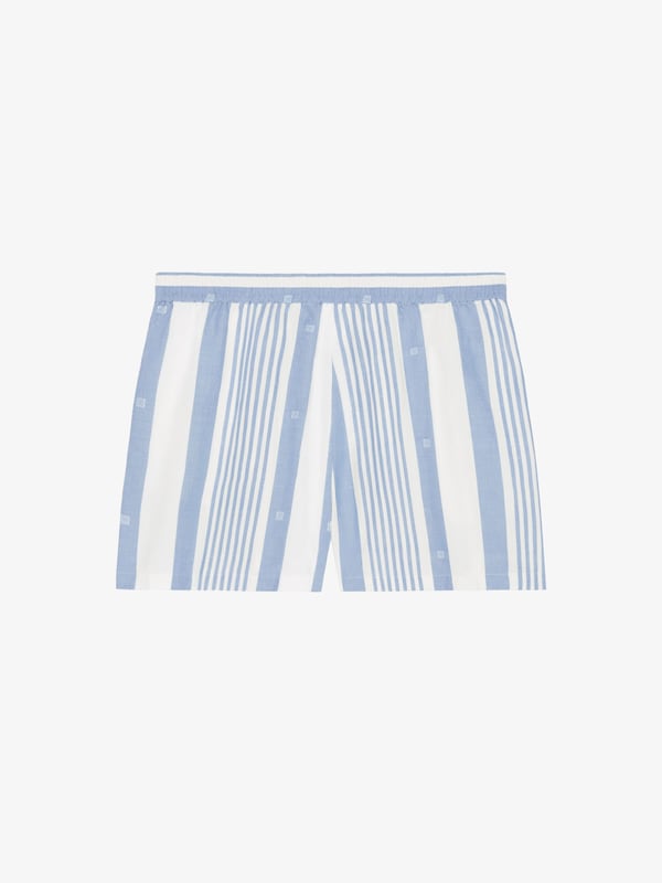 Givenchy Shorts In Cotton And Linen With 4G Stripes