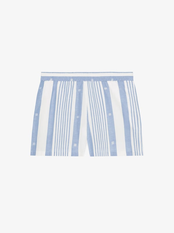 Givenchy Shorts in cotton and linen with 4G stripes