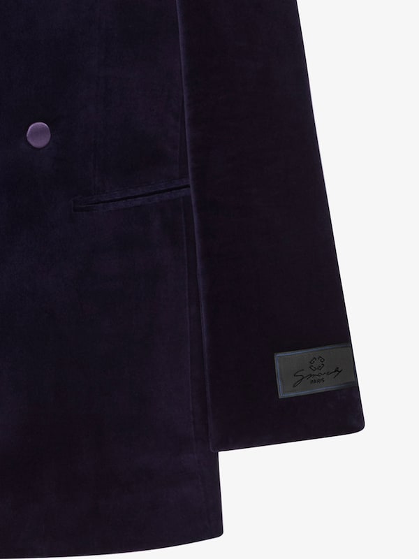 Givenchy Slim Fit Jacket In Velvet With Satin Collar