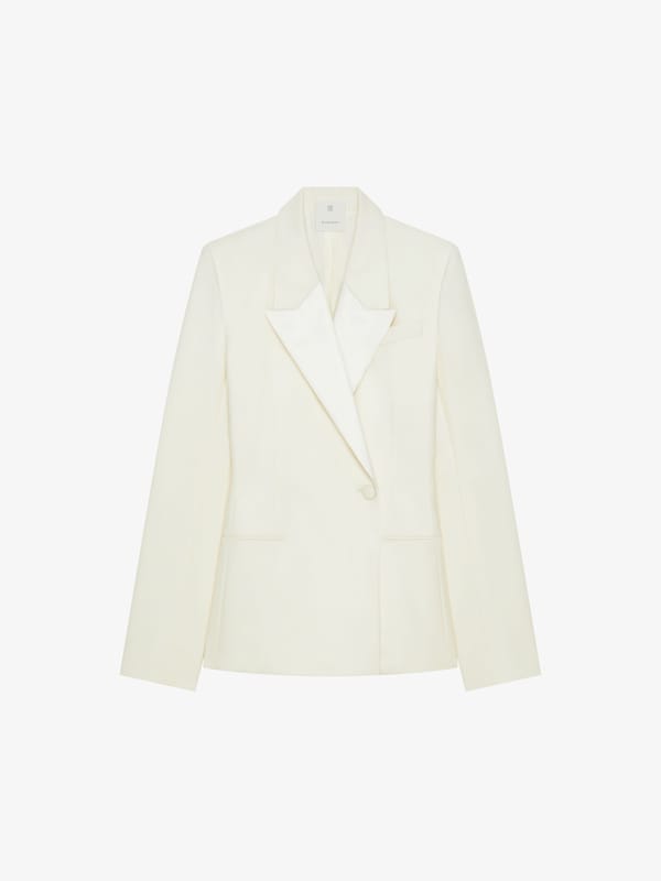Givenchy Slim Fit Jacket In Wool And Mohair With Satin Collar