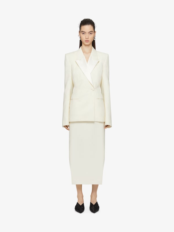 Givenchy Slim fit jacket in wool and mohair with satin collar