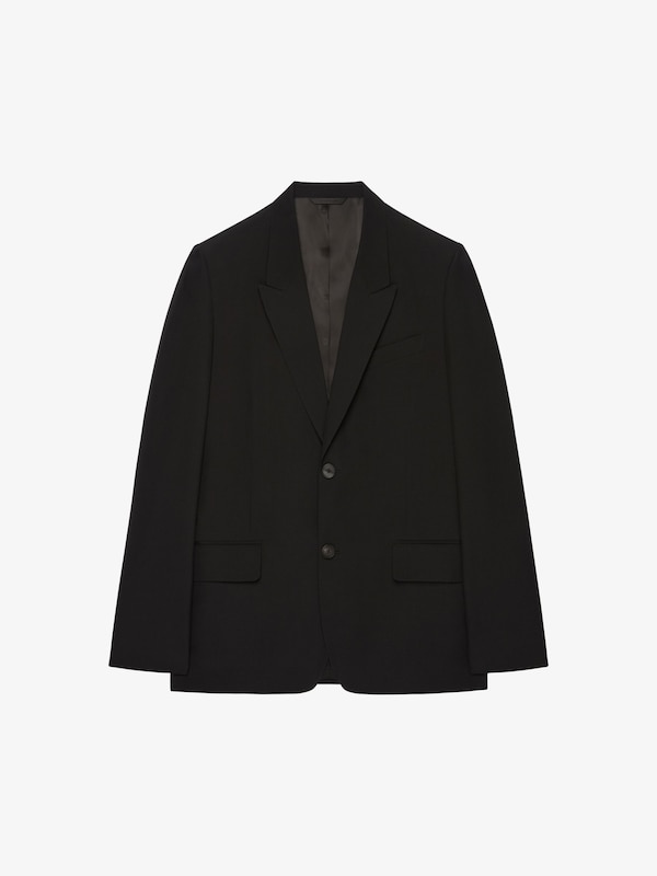 Givenchy Slim Fit Jacket In Wool With Stitching Details