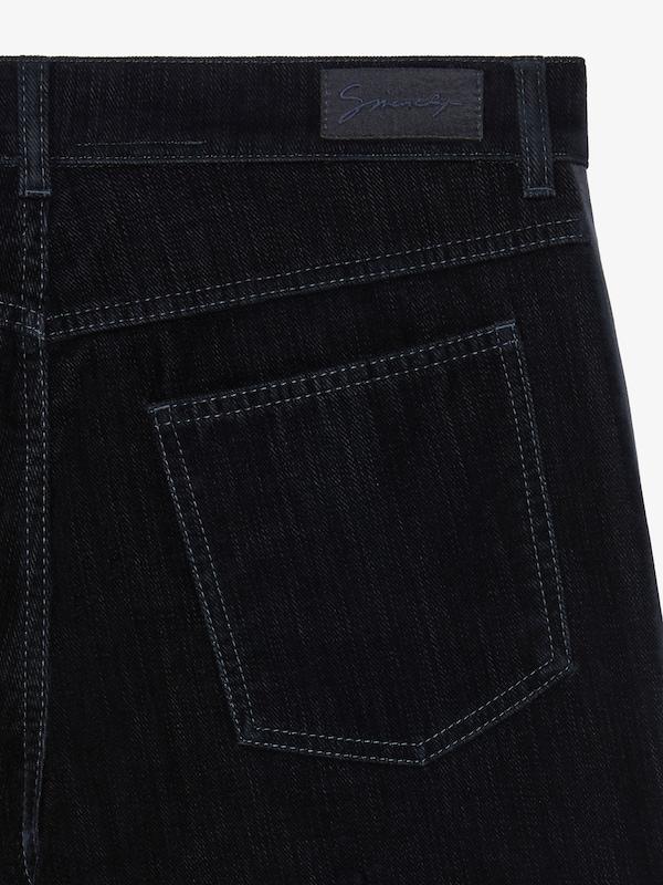 Givenchy Slim Fit Jeans In Velvet Flocked Denim With Satin Bands
