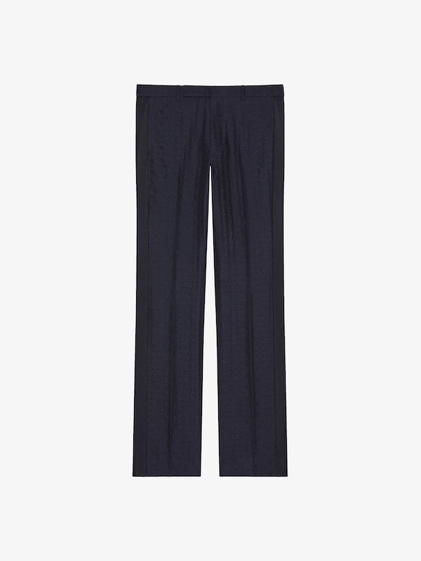 Givenchy Slim Fit Pants In Monogram 72 Wool And Silk