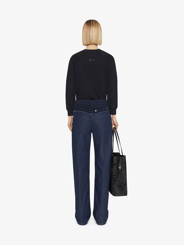 Givenchy Slim Fit Sweatshirt In Fleece With Cat Eye Embroidery