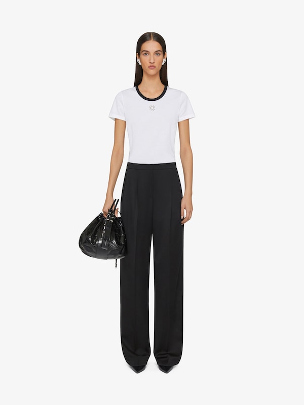 Givenchy Slim fit t-shirt in cotton and crystals monogram 72