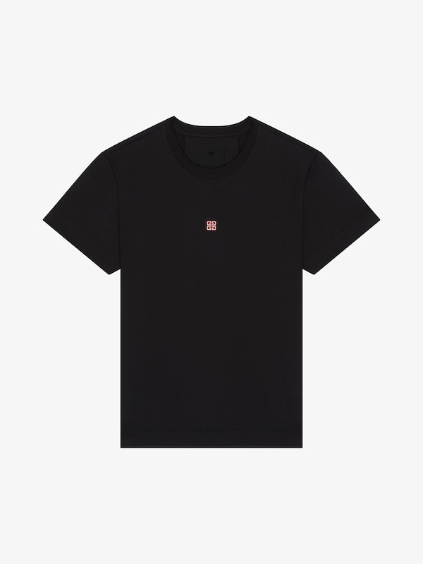 Givenchy Slim Fit T-shirt In Cotton With 4G Embroidery