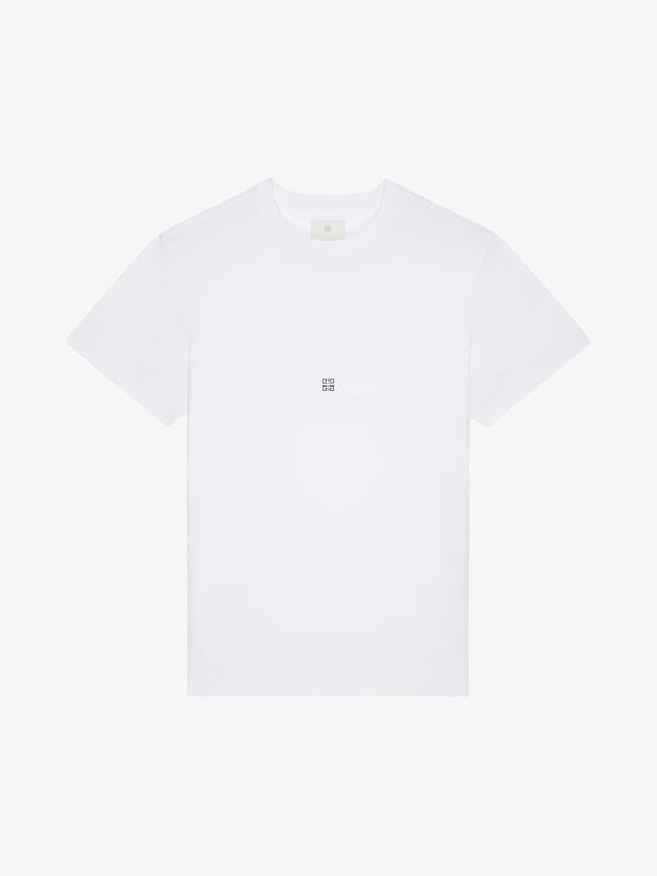 Givenchy Slim fit t-shirt in cotton with 4G embroidery