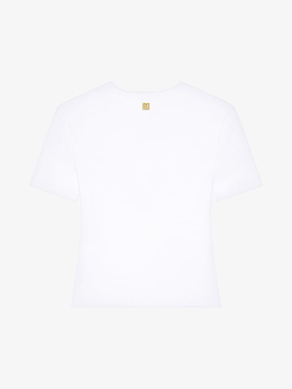 Givenchy Slim Fit T-shirt In Cotton With Laces And 4G Detail