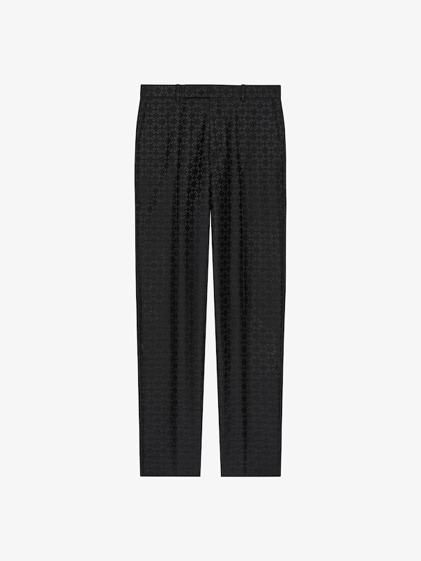 Givenchy Slim Fit Tailored Pants In Monogram 72 Jacquard
