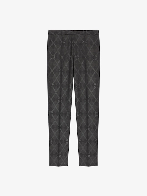 Givenchy Slim Fit Tailored Pants In Monogram 72 Jacquard