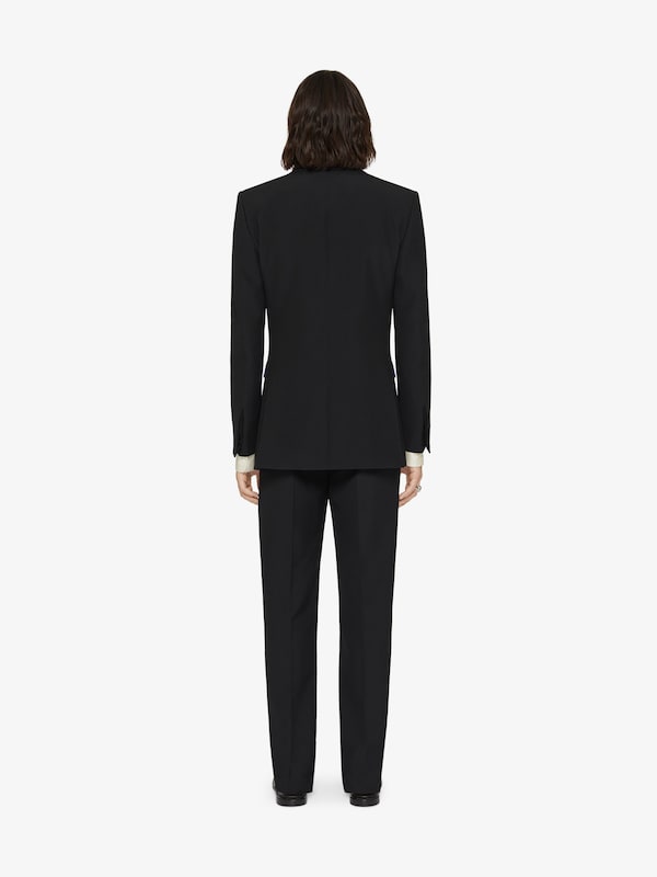Givenchy Slim Fit Tailored Pants In Wool With 2G Clip