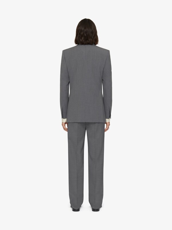 Givenchy Slim Fit Tailored Pants In Wool With 2G Clip