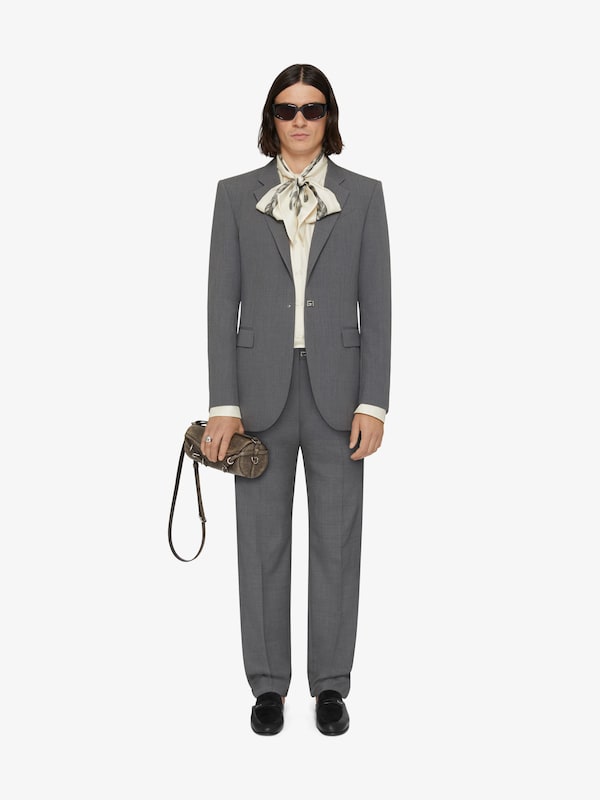 Givenchy Slim fit tailored pants in wool with 2G clip
