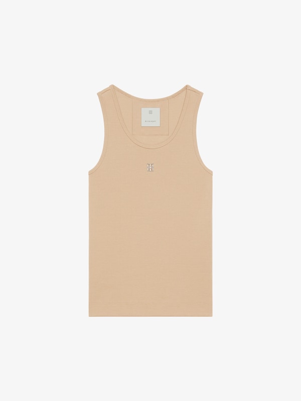 Givenchy Slim Fit Tank Top In Cotton With 4G Detail