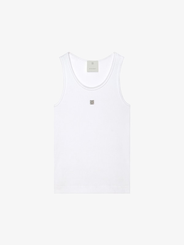 Givenchy Slim fit tank top in cotton with 4G detail