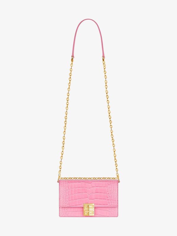Givenchy Small 4G Bag In Crocodile Leather With Chain
