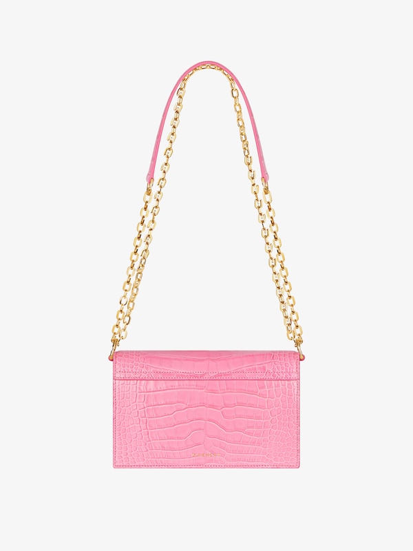 Givenchy Small 4G Bag In Crocodile Leather With Chain