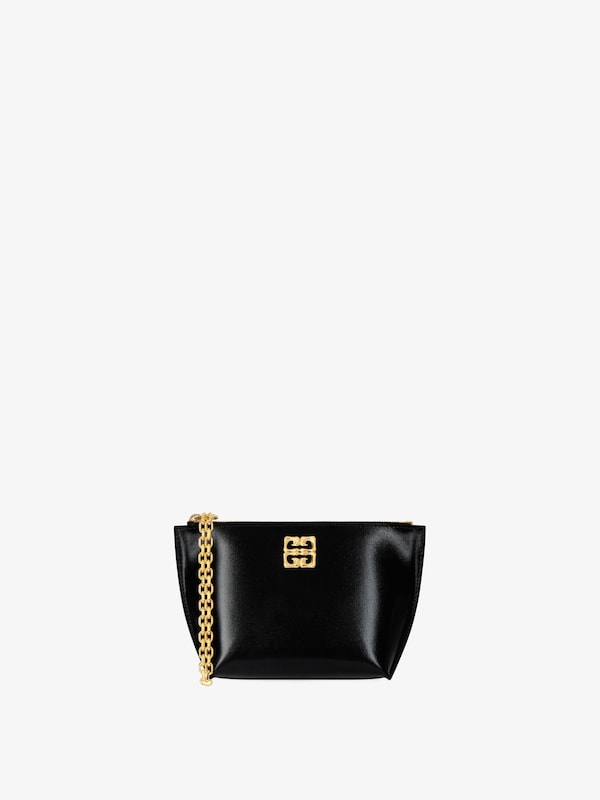 Givenchy Small 4G Liquid pouch in Box leather with chain