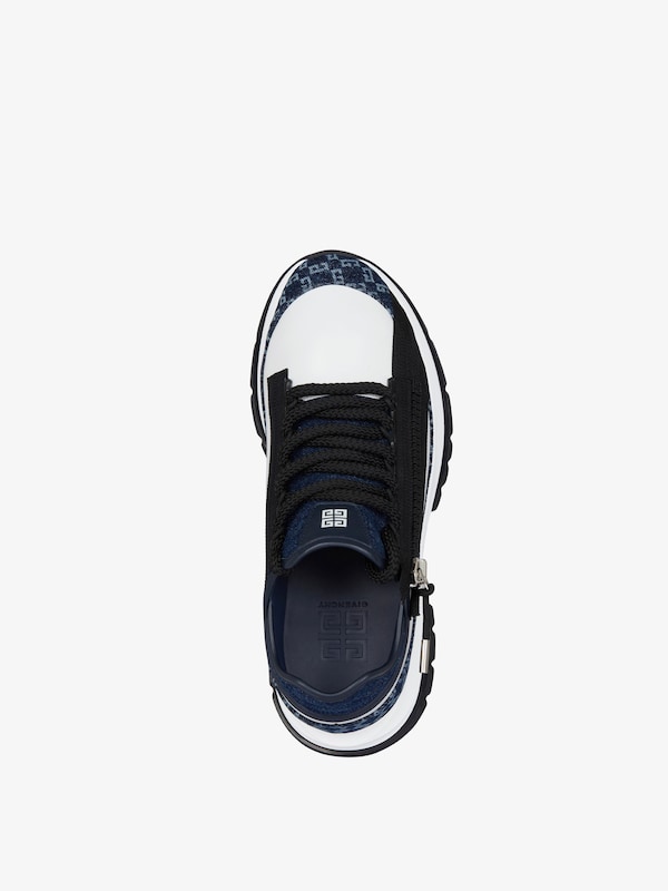 Givenchy Spectre Sneakers In Leather & Monogram 72 Denim