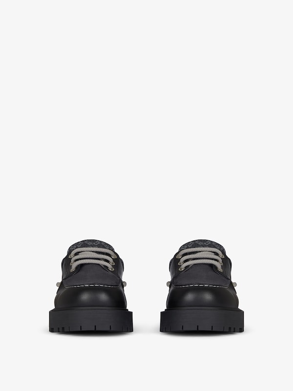 Givenchy Storm Boat Shoes In Leather Suede Monogram 72 Denim