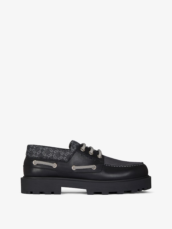 Givenchy Storm boat shoes in leather suede monogram 72 denim