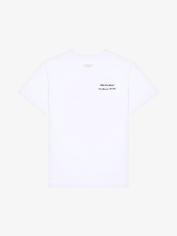 Givenchy T-shirt In Cotton With GIVENCHY Gros Grain