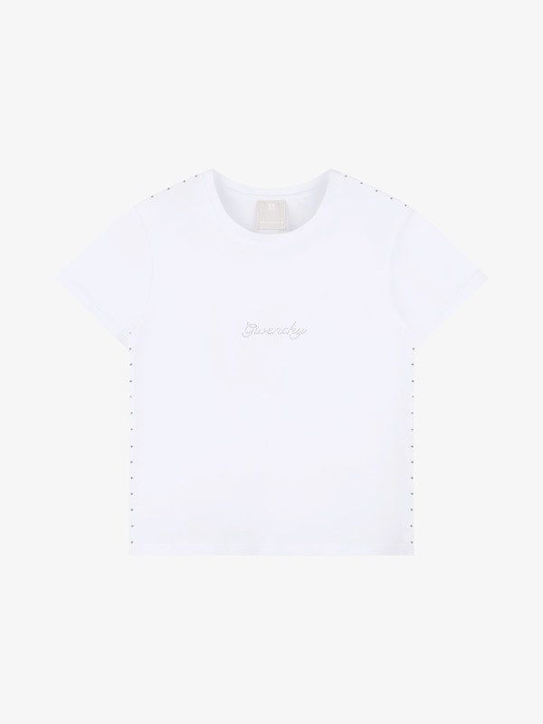 Givenchy T-shirt in cotton with GIVENCHY rhinestones