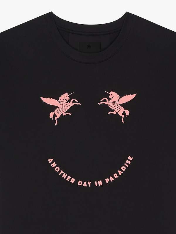 Givenchy T-shirt In Cotton With Unicorns Embroidery