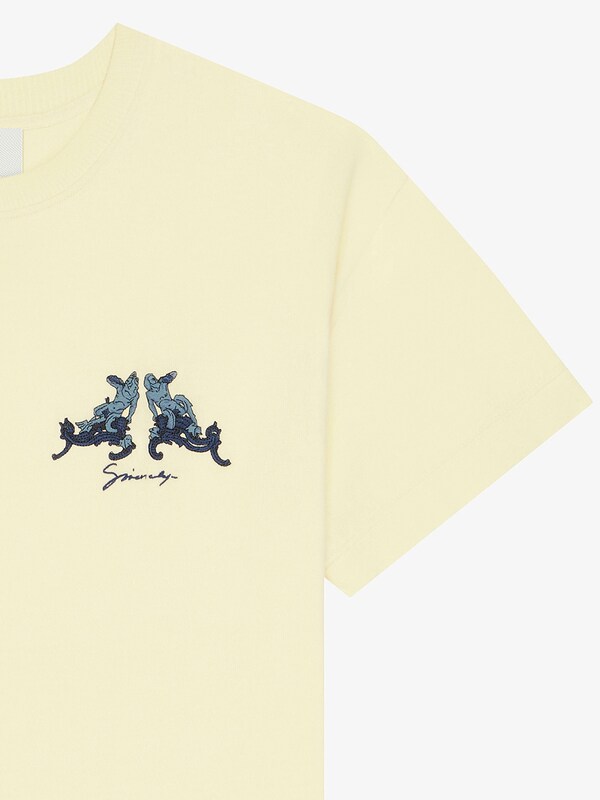 Givenchy T-shirt In Knit With Hubert Objects Embroidery