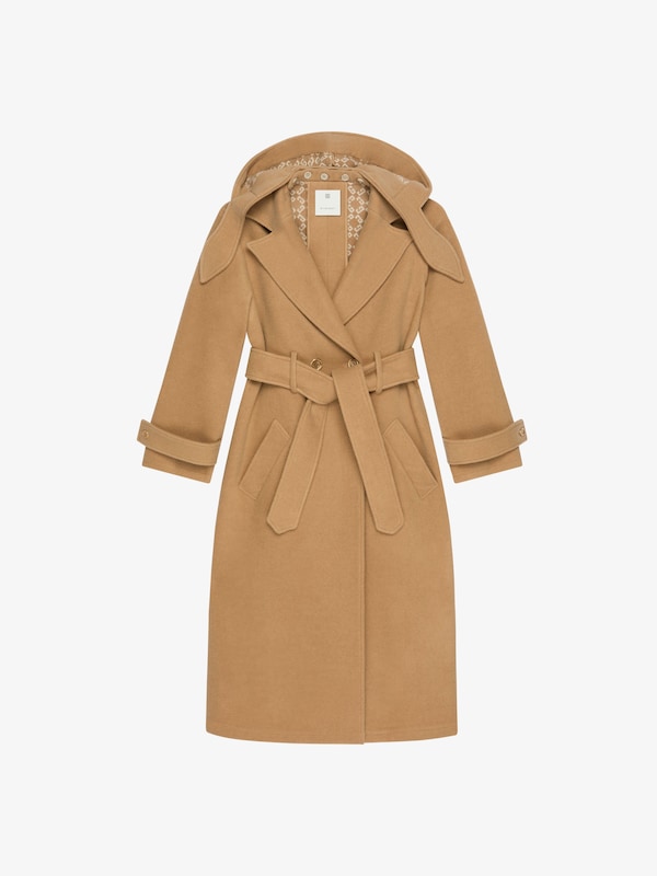 Givenchy Trench-coat In Double Face Wool With Removable Hood