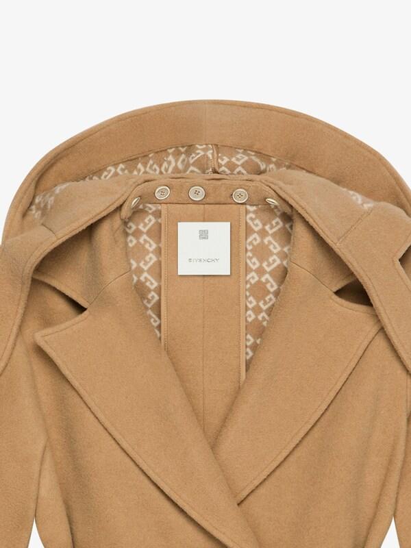 Givenchy Trench-coat In Double Face Wool With Removable Hood