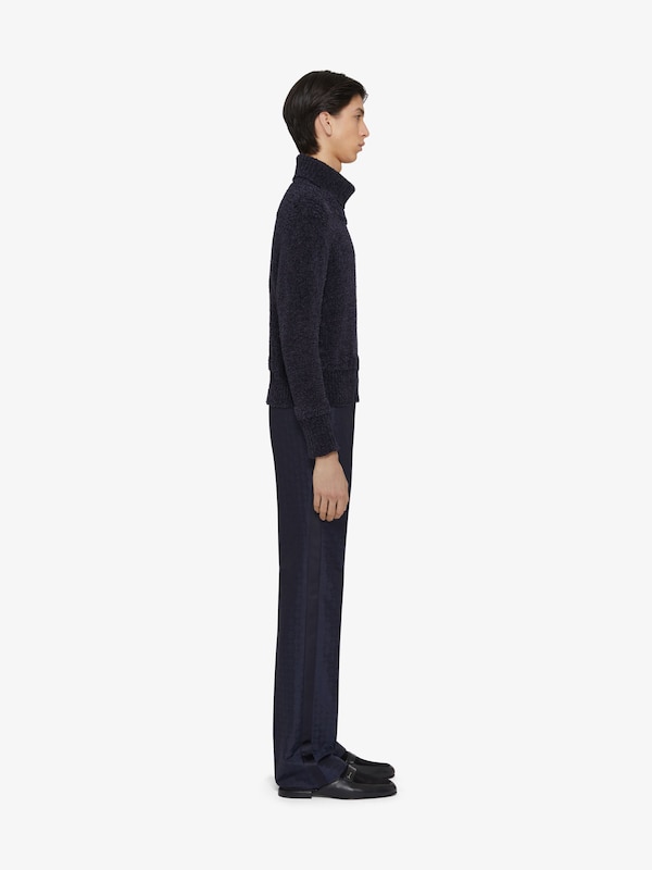Givenchy Turtleneck Sweater In Chenille With 4G Detail