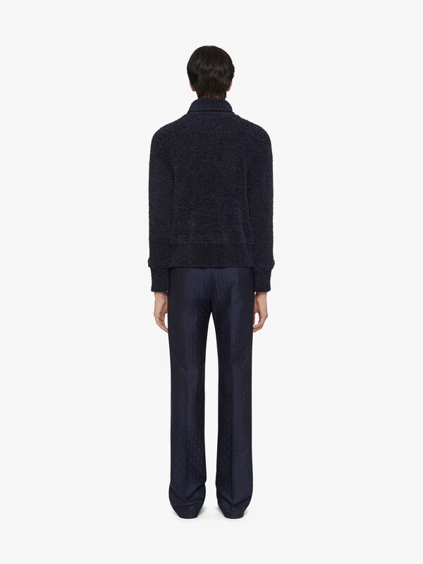Givenchy Turtleneck Sweater In Chenille With 4G Detail