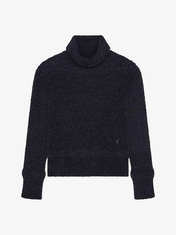 Givenchy Turtleneck Sweater In Chenille With 4G Detail