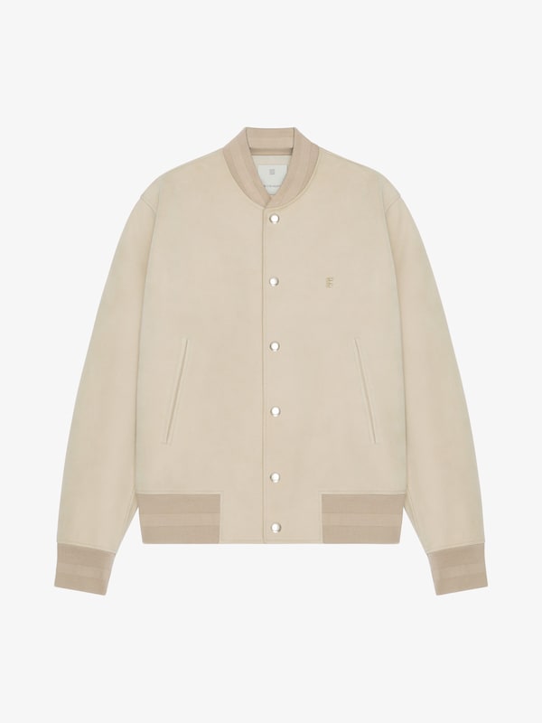 Givenchy Varsity Jacket In Grained Nubuck With 4G Detail