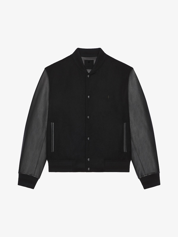 Givenchy Varsity Jacket In Wool And Leather With 4G Detail