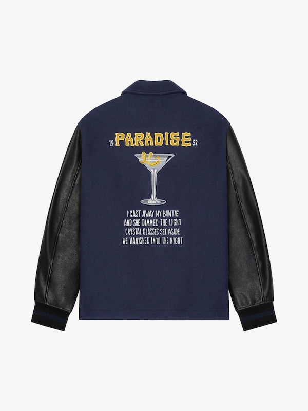 Givenchy Varsity Jacket In Wool And Leather With Patches