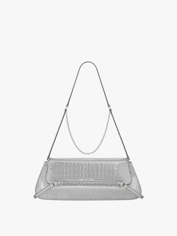 Givenchy Voyou Clutch Bag In Crocodile Effect Leather