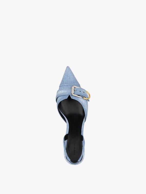 Givenchy Voyou Escarpins Slingbacks In Washed Denim
