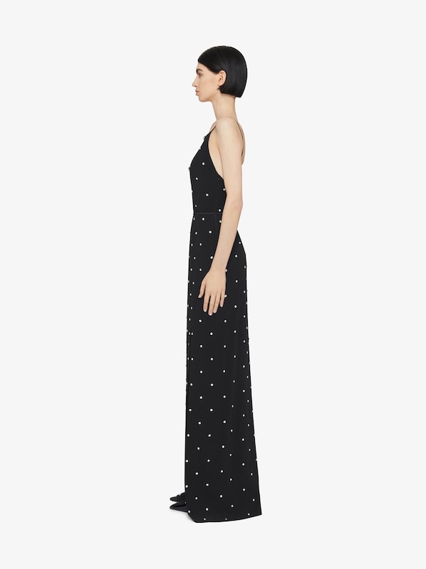 Givenchy Voyou Evening Dress In Crepe And Satin With Crystals