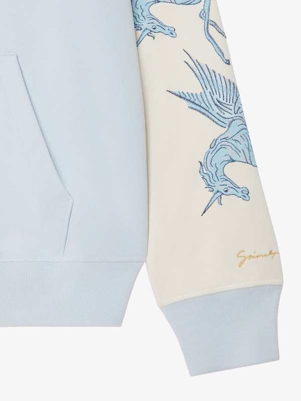 Givenchy Zipped Hoodie In Fleece With Patches And Unicorns