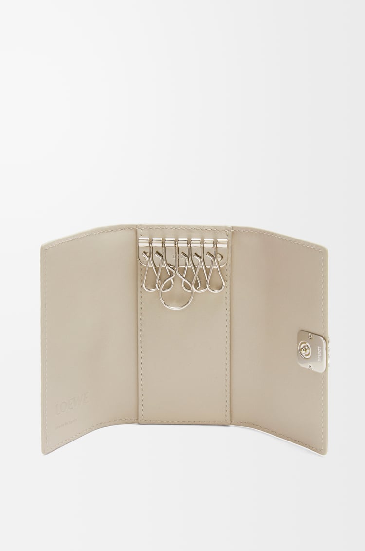 Loewe Anagram Key Case In Pebble Grained Calfskin 5 Colours