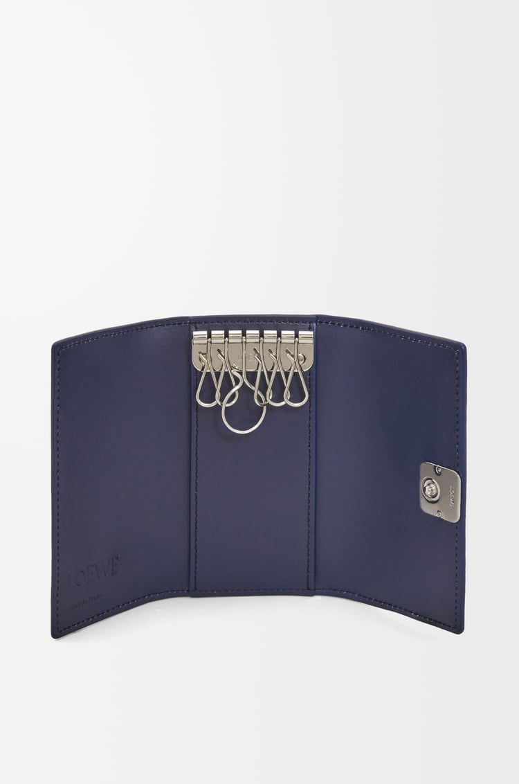 Loewe Anagram Key Case In Pebble Grained Calfskin 5 Colours