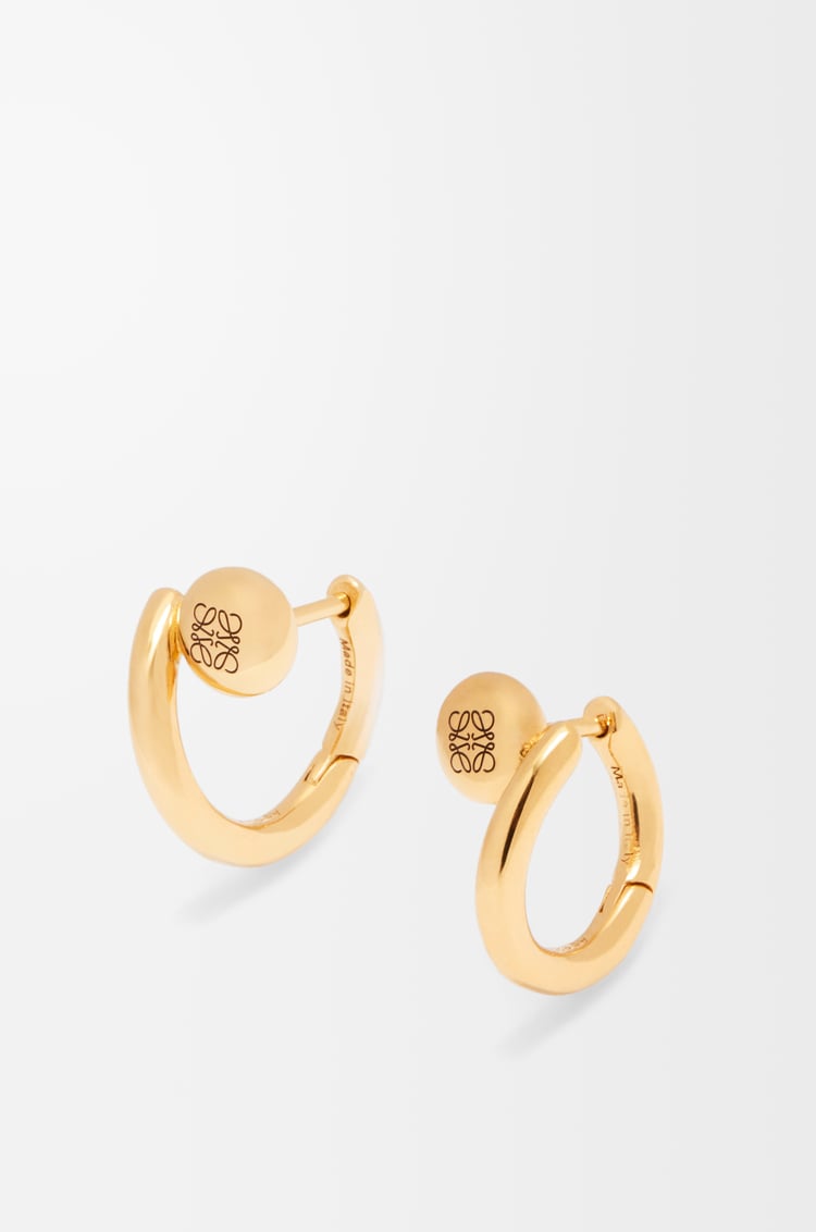 Loewe Anagram Pebble mini hoop earrings in sterling silver 1 Colours